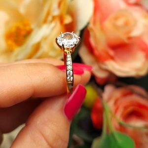 Diamonique 35th Anniversary Solitaire Ring